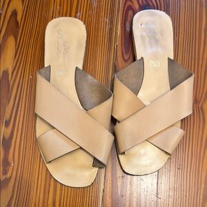Seychelles Tan Leather Sandals
